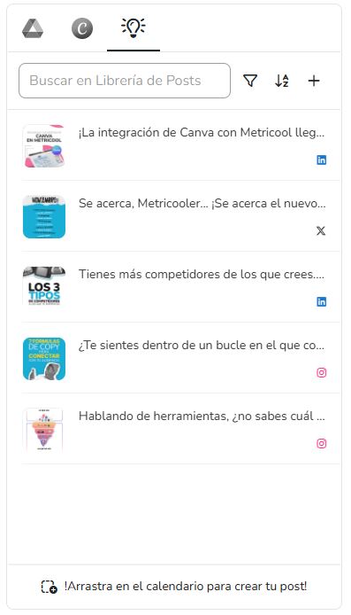 biblioteca de publicaciones redes sociales