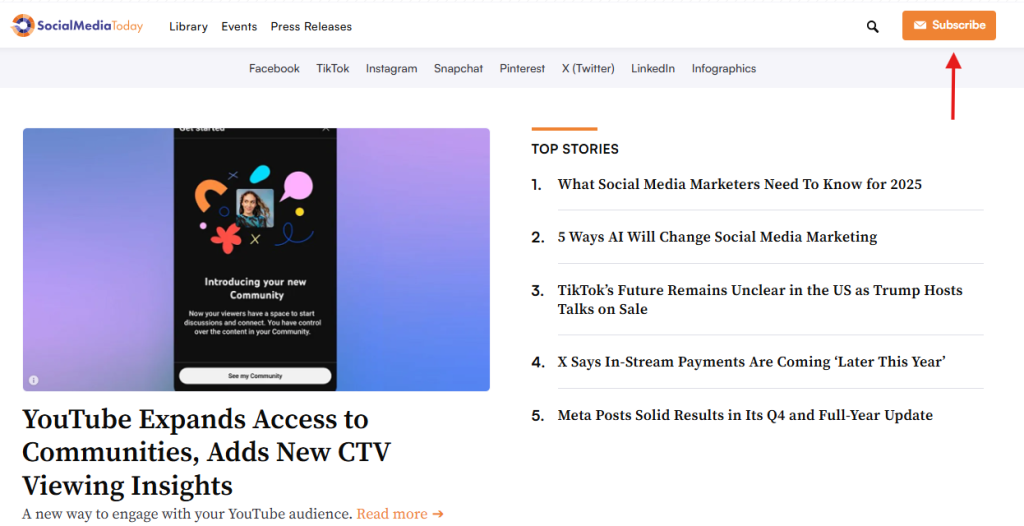 marketing newsletters social media today